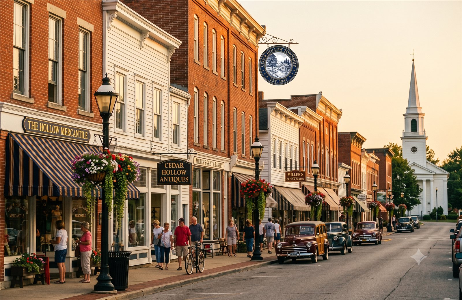 Historic Main Street in Cedar Hollow